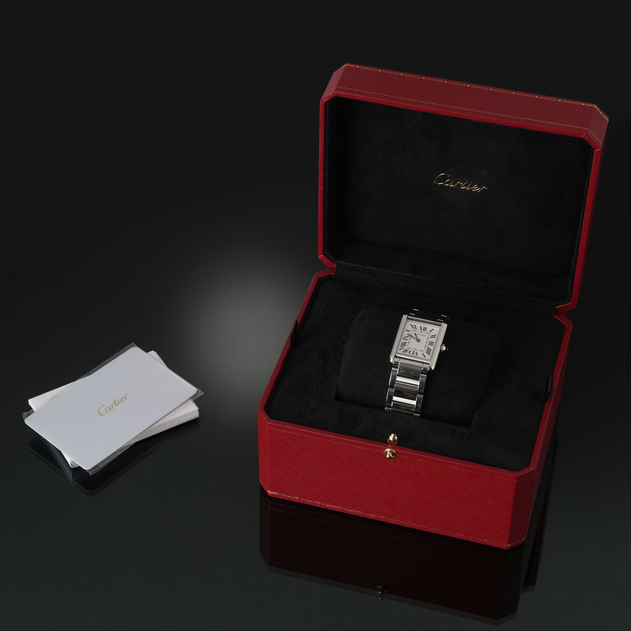CARTIER(USED)까르띠에 탱크 머스트 라지 스틸 쿼츠 WSTA0052