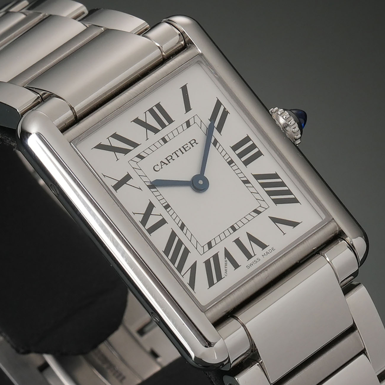 CARTIER(USED)까르띠에 탱크 머스트 라지 스틸 쿼츠 WSTA0052
