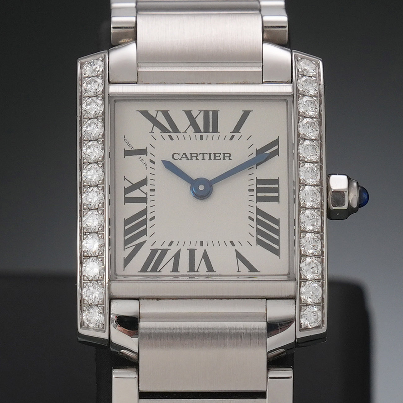 CARTIER(USED)까르띠에 탱크 프랑세즈 스몰 다이아베젤 W4TA0008