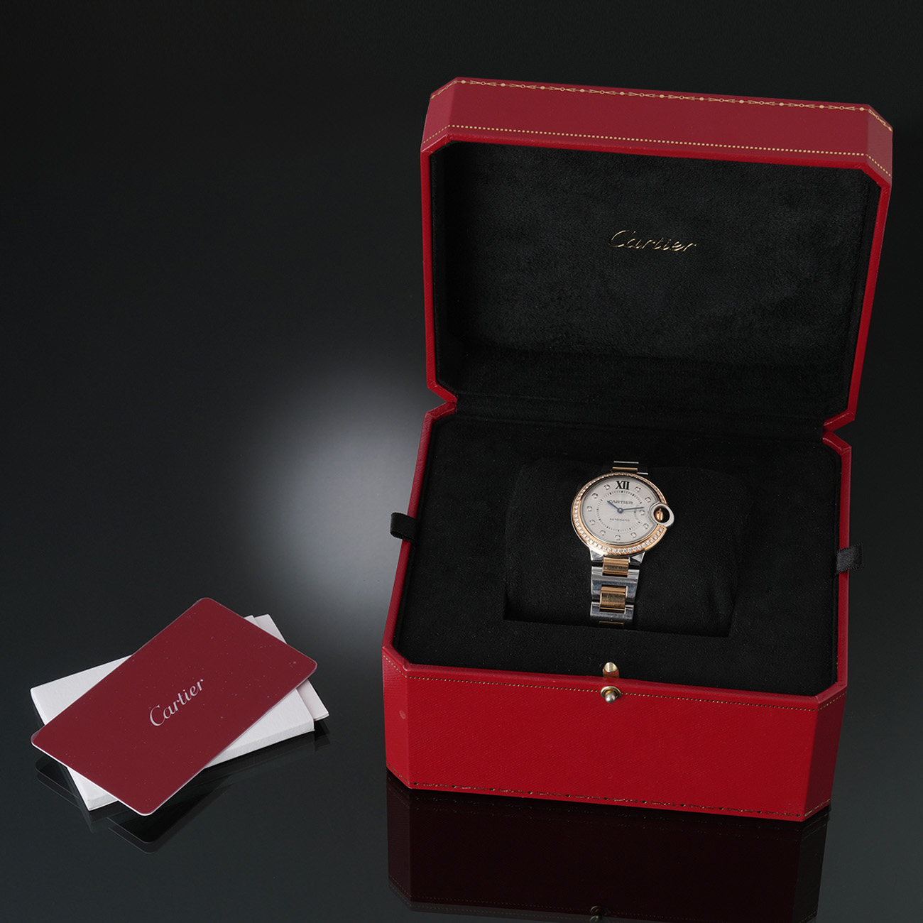CARTIER(USED)까르띠에 WE902077 발롱블루 33 콤비 다이아베젤