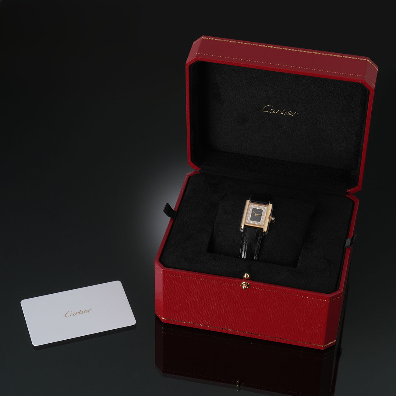 CARTIER(USED)까르띠에 WGTA0269 파베 다이아 탱크 루이 스몰 워치