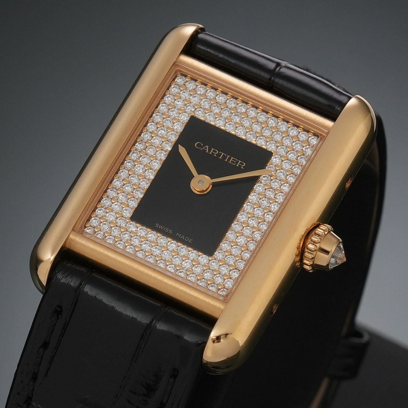CARTIER(USED)까르띠에 WGTA0269 파베 다이아 탱크 루이 스몰 워치