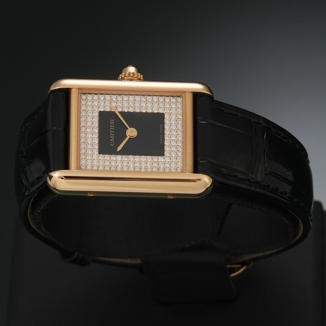 CARTIER(USED)까르띠에 WGTA0269 파베 다이아 탱크 루이 스몰 워치