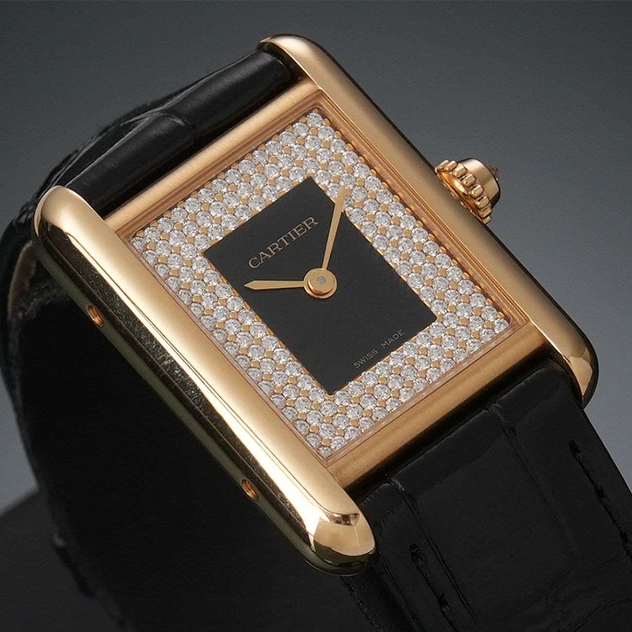 CARTIER(USED)까르띠에 WGTA0269 파베 다이아 탱크 루이 스몰 워치