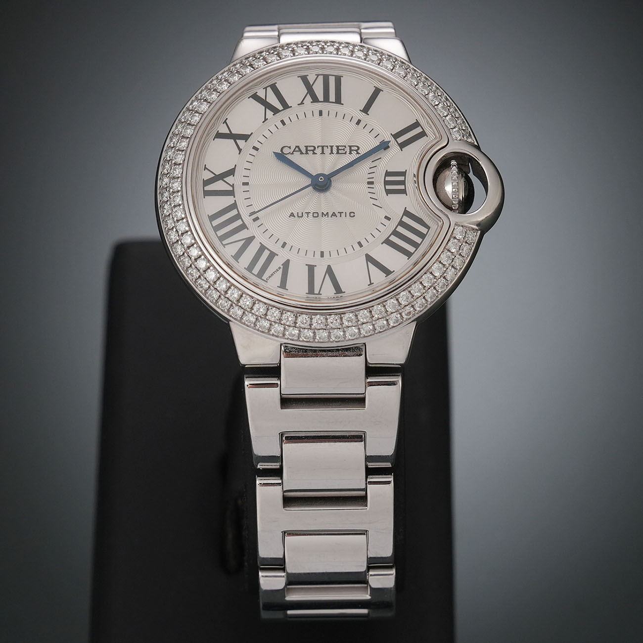 CARTIER(USED)까르띠에 발롱블루 33 화이트골드 다이아베젤