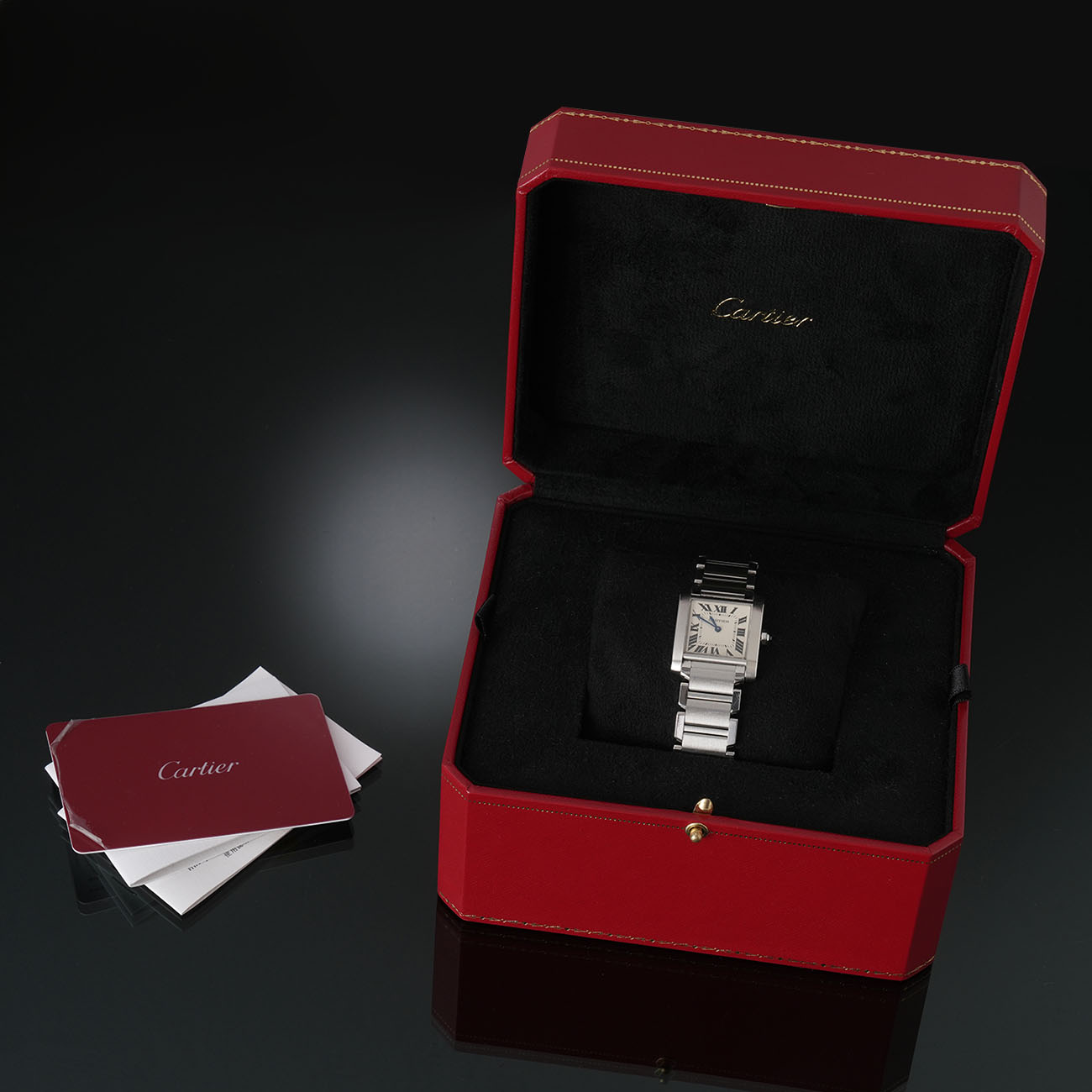 CARTIER(USED)까르띠에 탱크 프랑세즈 미듐 WSTA0005