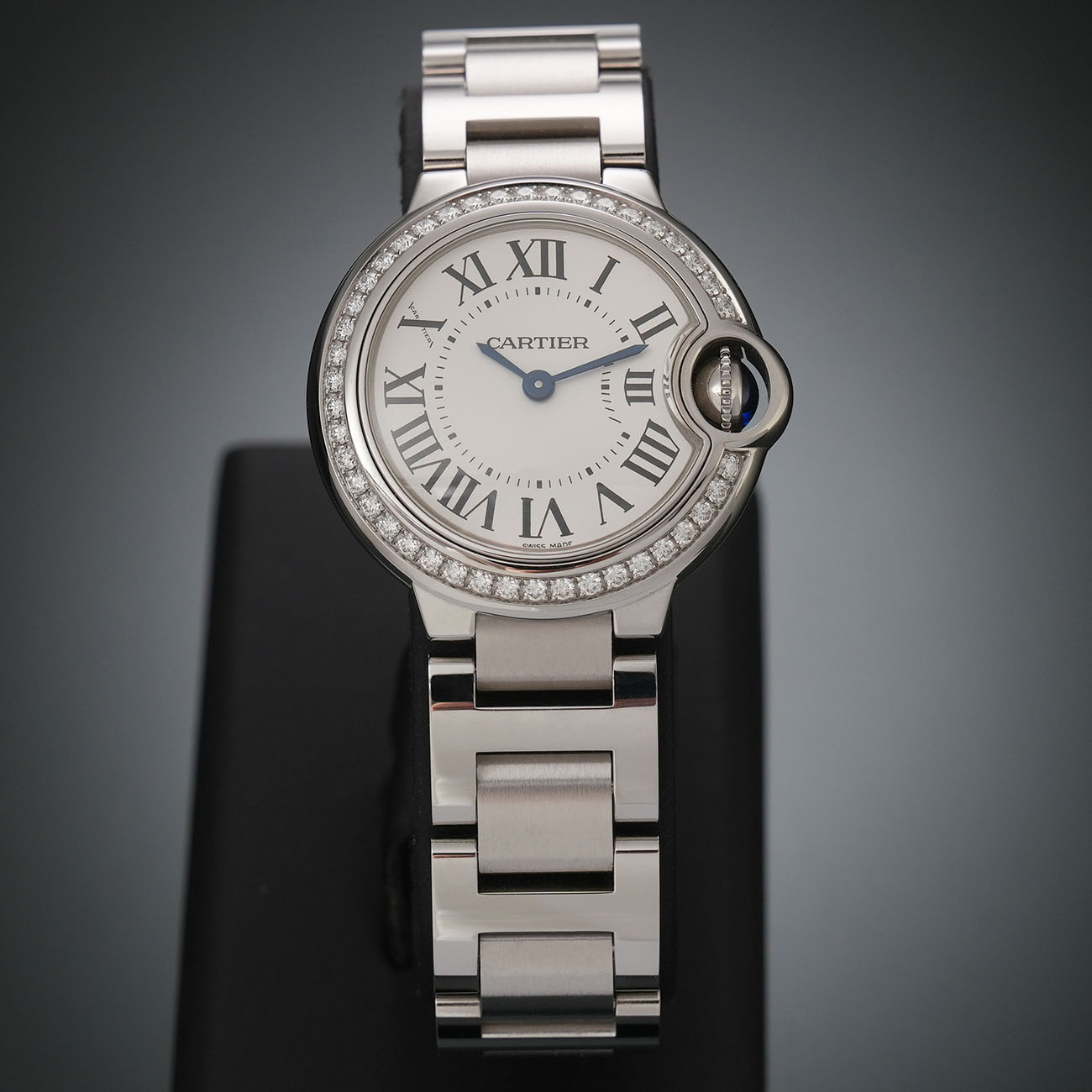 CARTIER(USED)까르띠에 W4BB0015 다이아베젤 발롱블루 28mm