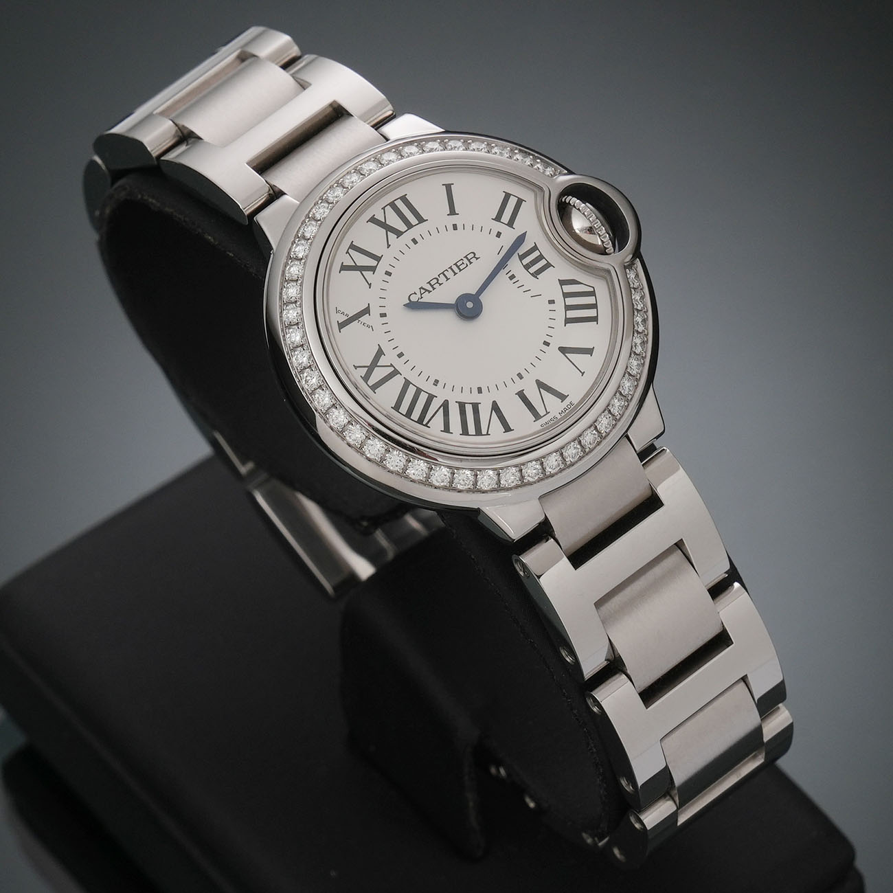 CARTIER(USED)까르띠에 W4BB0015 다이아베젤 발롱블루 28mm