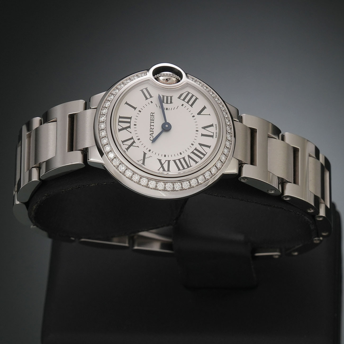 CARTIER(USED)까르띠에 W4BB0015 다이아베젤 발롱블루 28mm