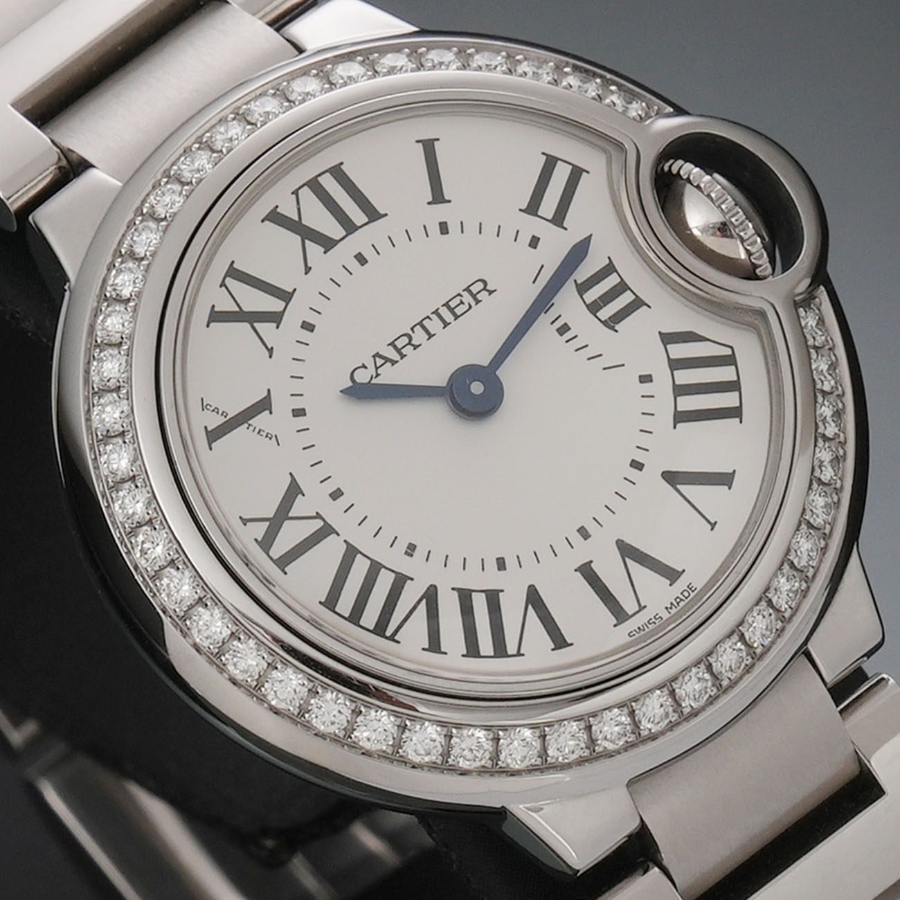 CARTIER(USED)까르띠에 W4BB0015 다이아베젤 발롱블루 28mm