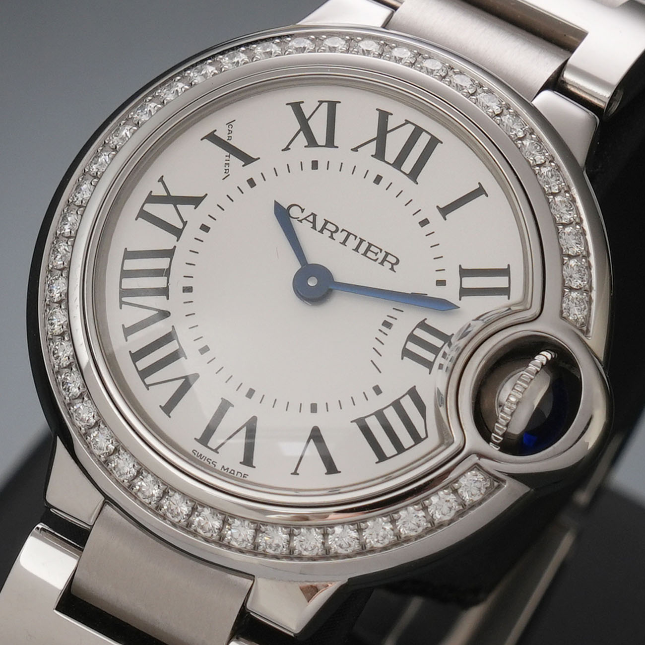 CARTIER(USED)까르띠에 W4BB0015 다이아베젤 발롱블루 28mm