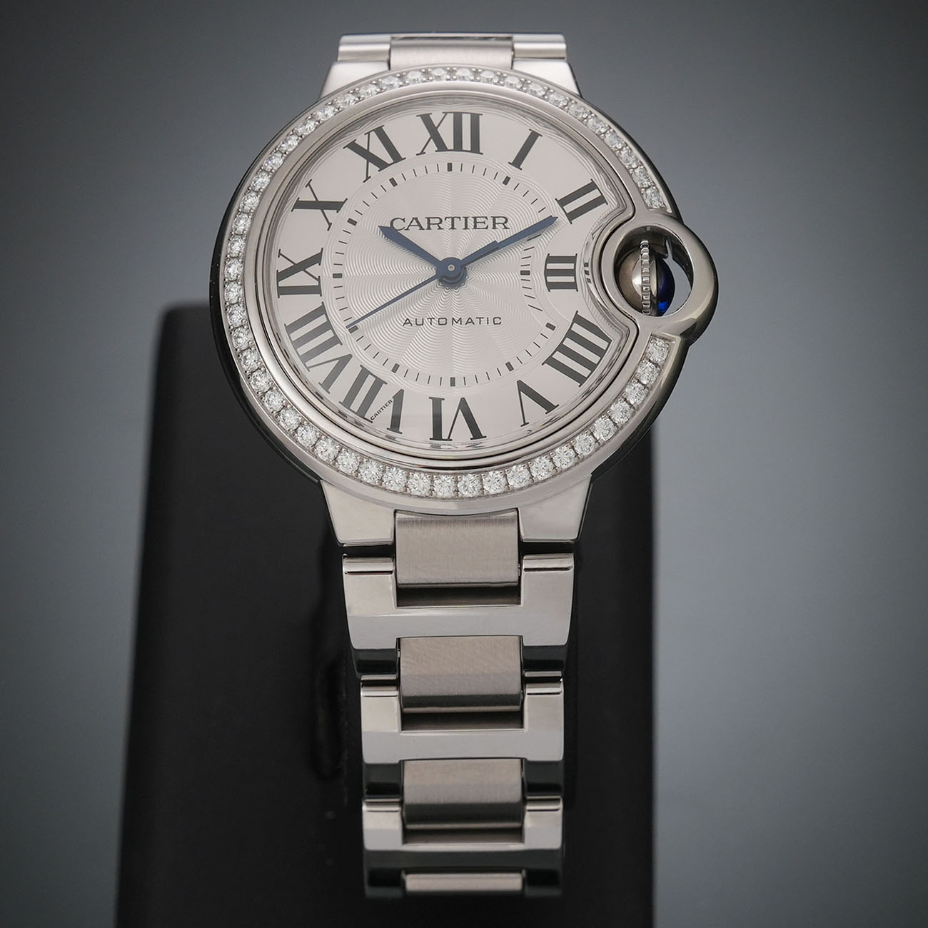 CARTIER(USED)까르띠에 W4BB0023 발롱블루 33 다이아베젤