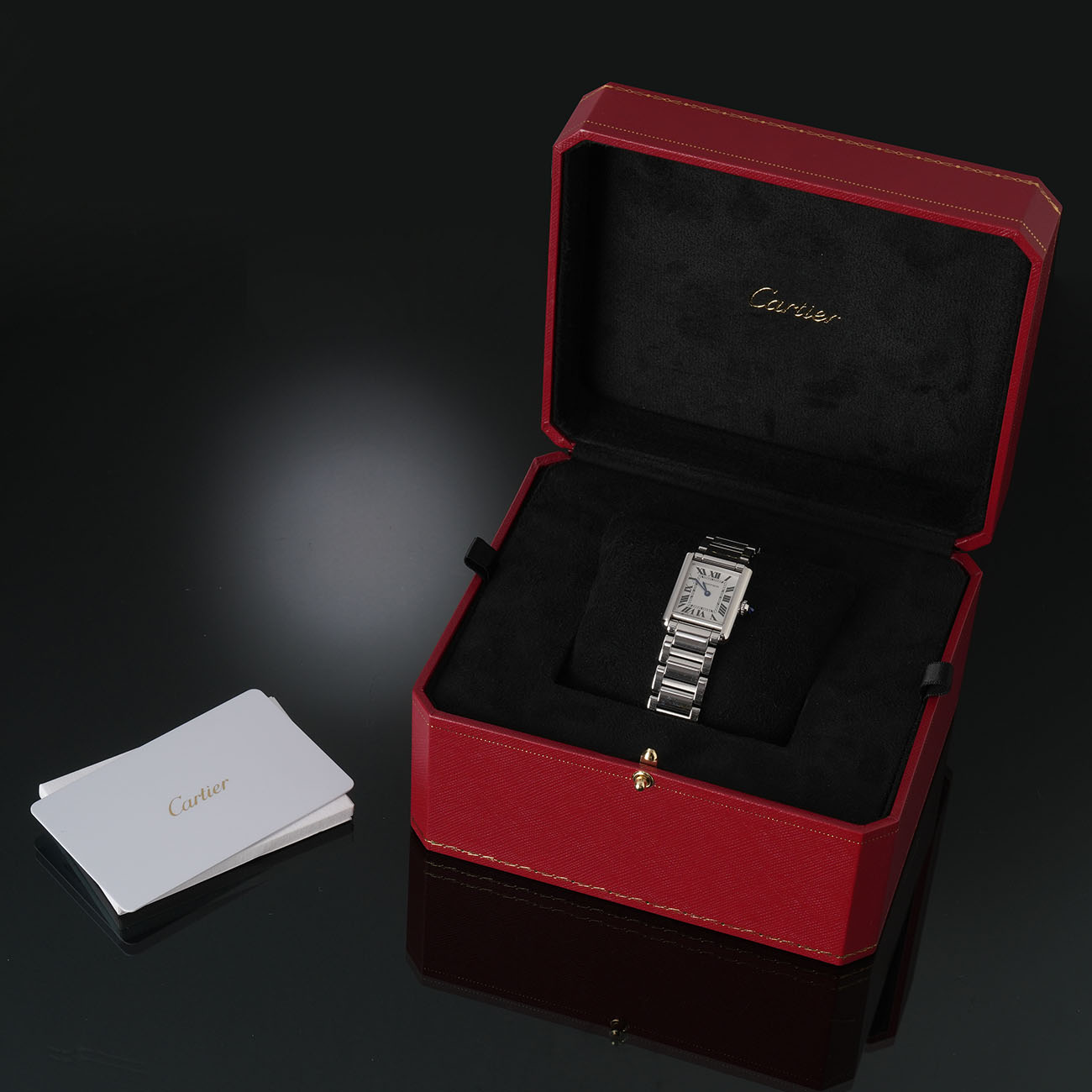 CARTIER(USED)까르띠에 탱크 머스트 스틸 스몰 솔라비트 WSTA0091