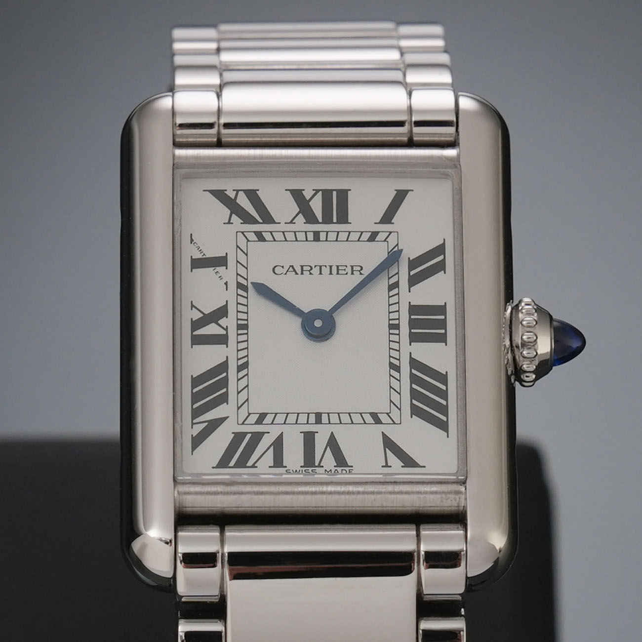 CARTIER(USED)까르띠에 탱크 머스트 스틸 스몰 솔라비트 WSTA0091