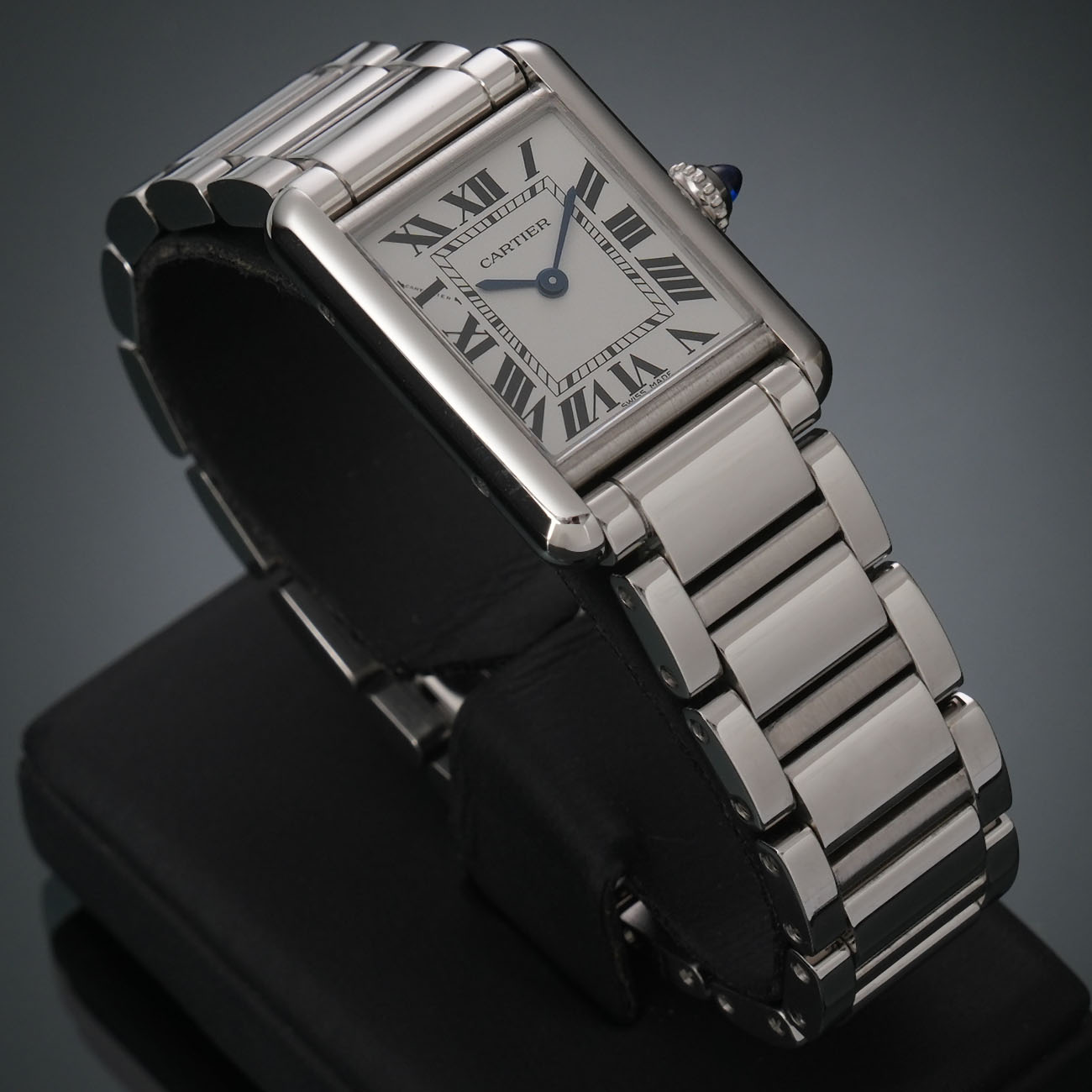 CARTIER(USED)까르띠에 탱크 머스트 스틸 스몰 솔라비트 WSTA0091