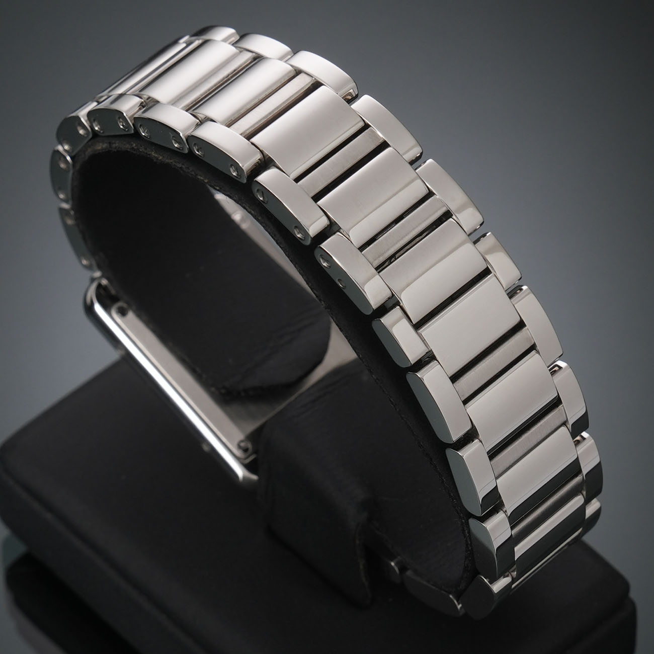 CARTIER(USED)까르띠에 탱크 머스트 스틸 스몰 솔라비트 WSTA0091
