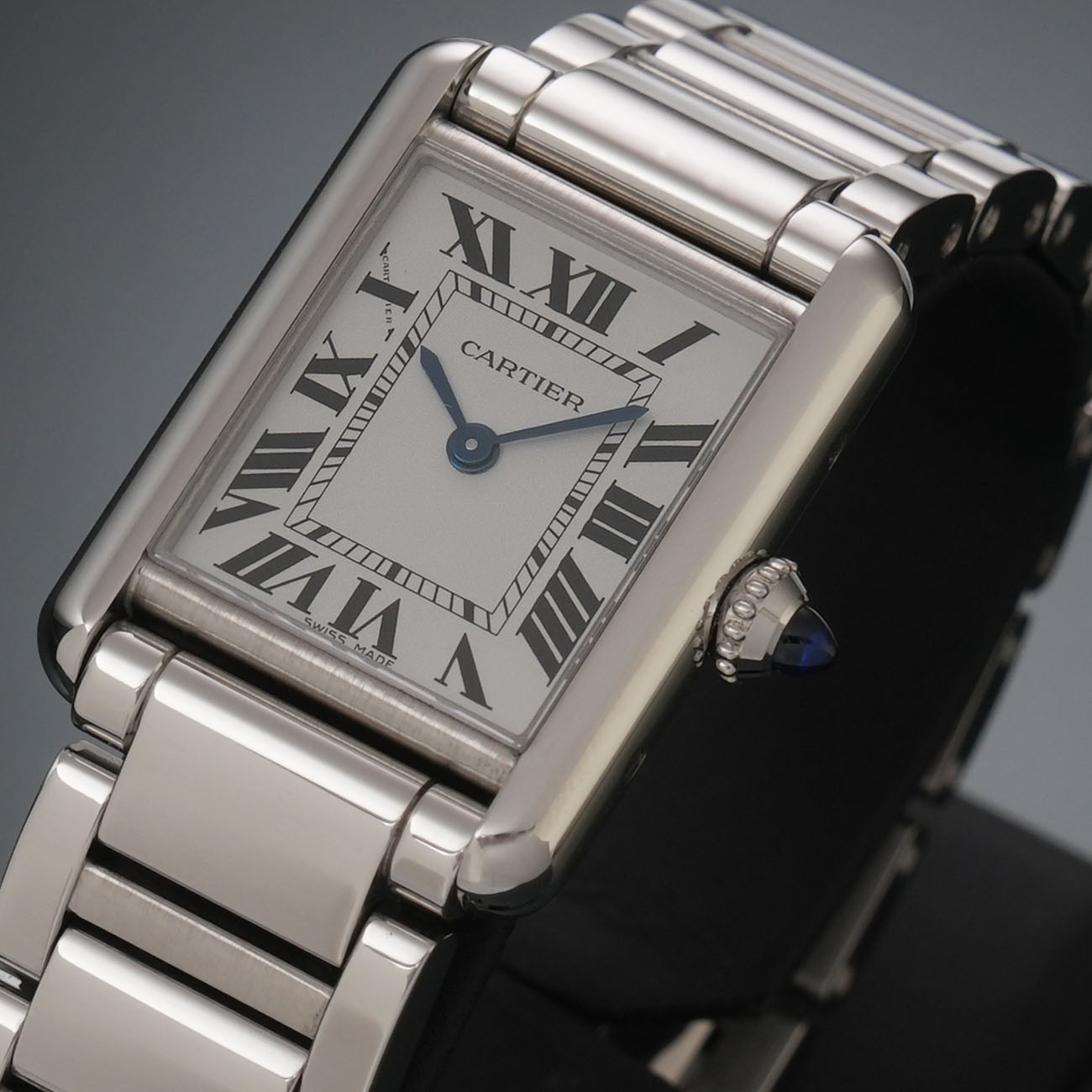 CARTIER(USED)까르띠에 탱크 머스트 스틸 스몰 솔라비트 WSTA0091