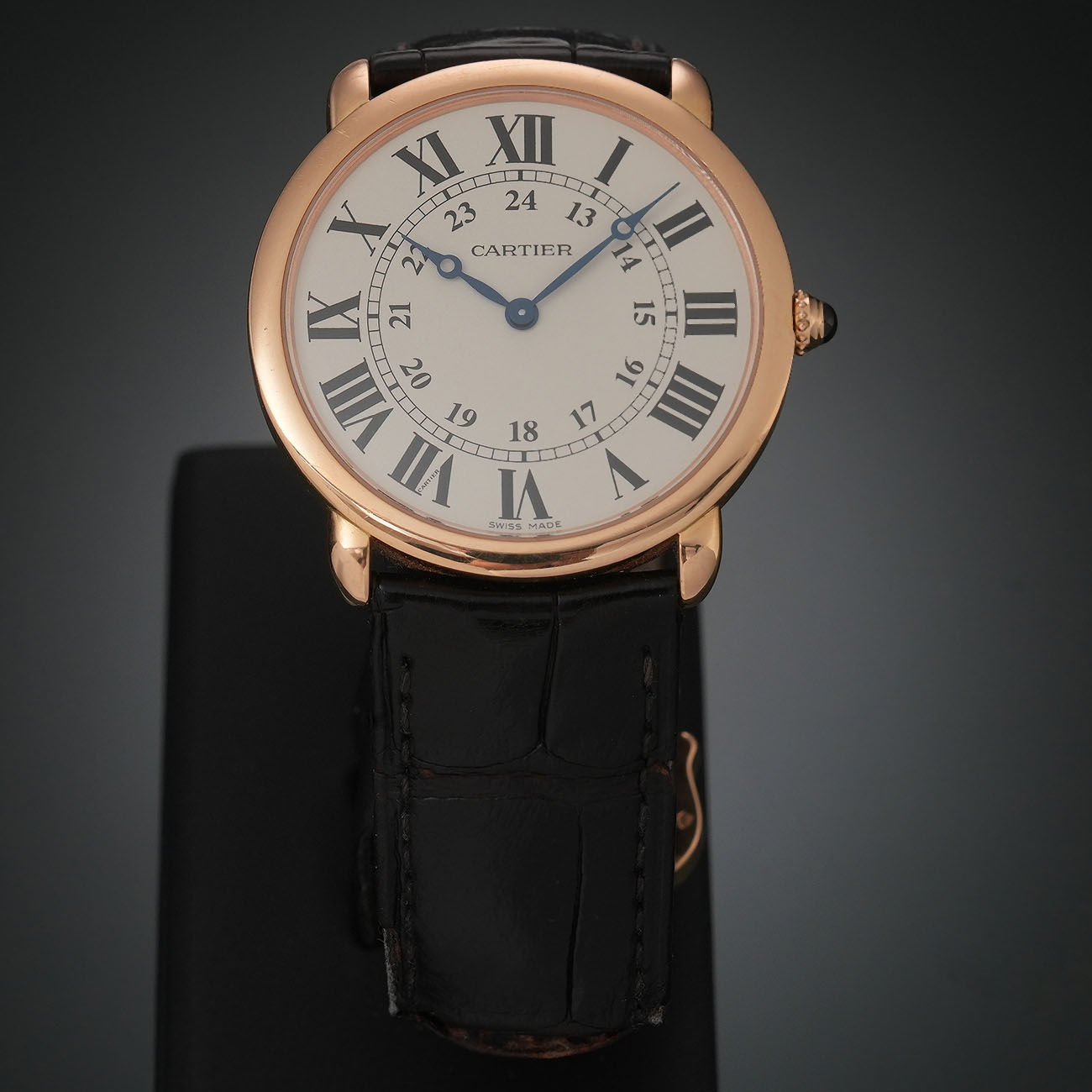 CARTIER(USED)까르띠에 W6800251 롱드 드 까르띠에 골드 워치