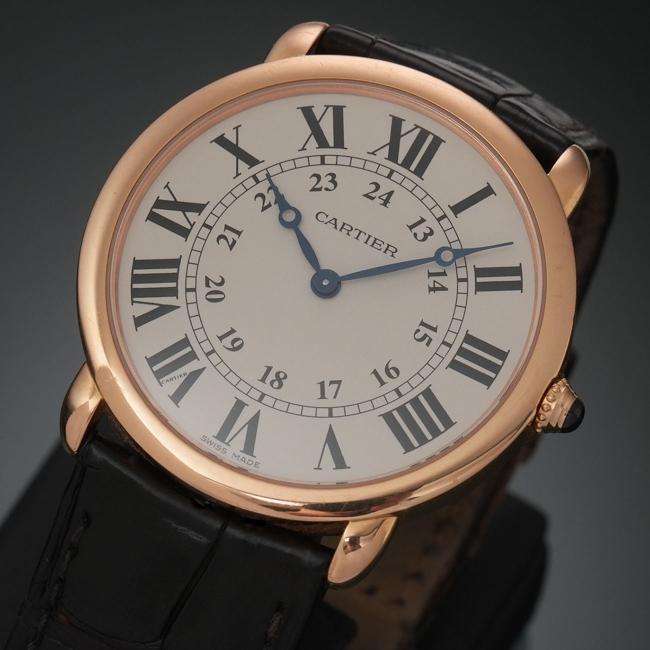 CARTIER(USED)까르띠에 W6800251 롱드 드 까르띠에 골드 워치