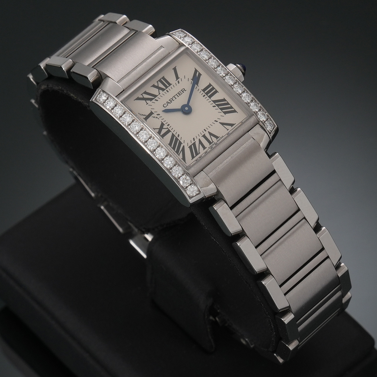 CARTIER(USED)까르띠에 탱크 프랑세즈 스몰 다이아 W4TA0008