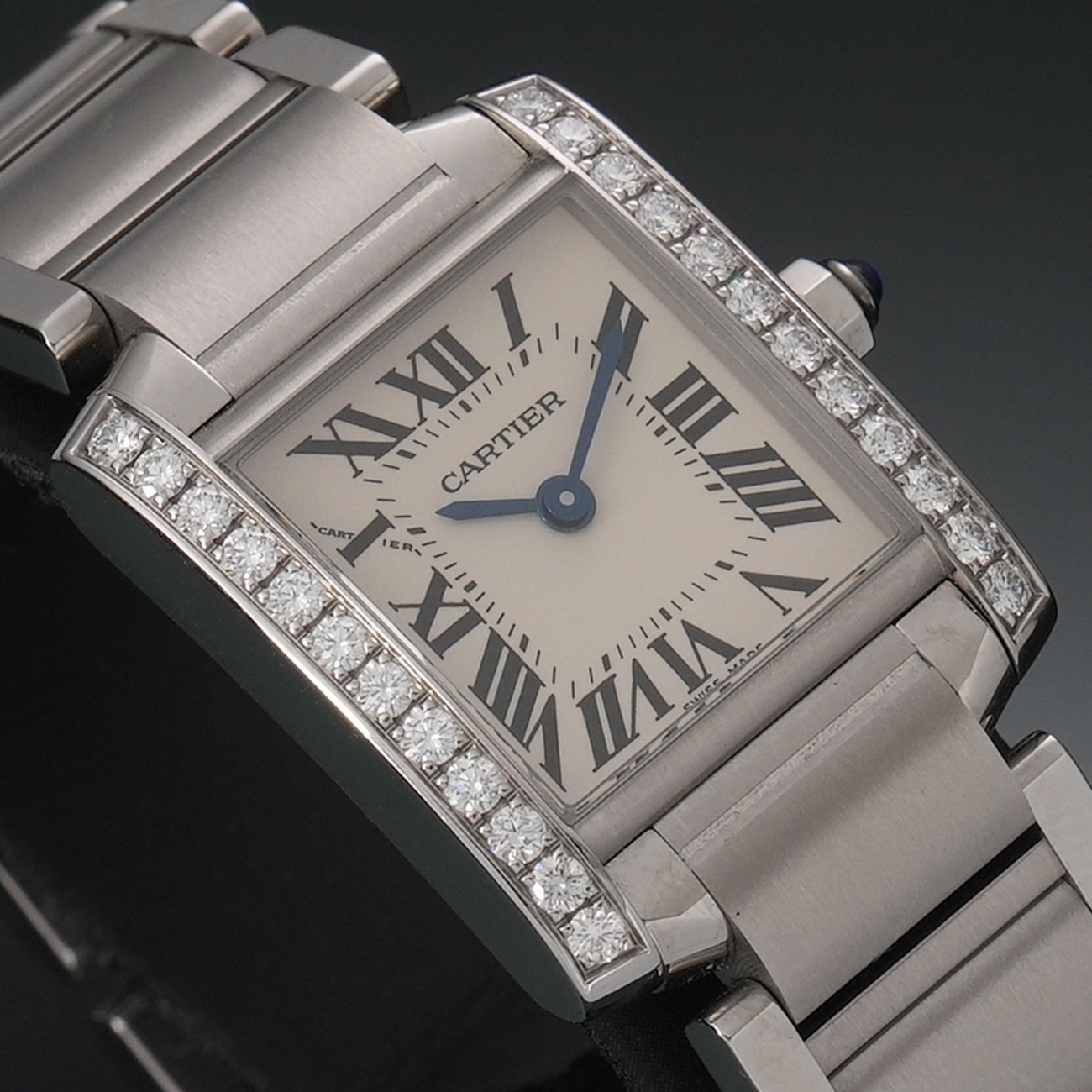 CARTIER(USED)까르띠에 탱크 프랑세즈 스몰 다이아 W4TA0008