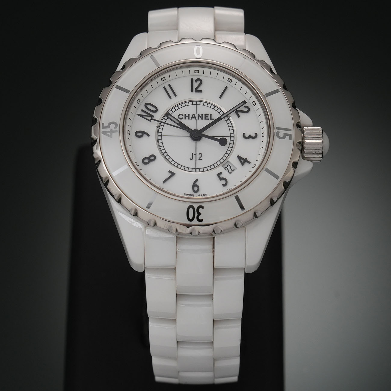 CHANEL(USED)샤넬 화이트세라믹 J12 워치 쿼츠 33mm H0968