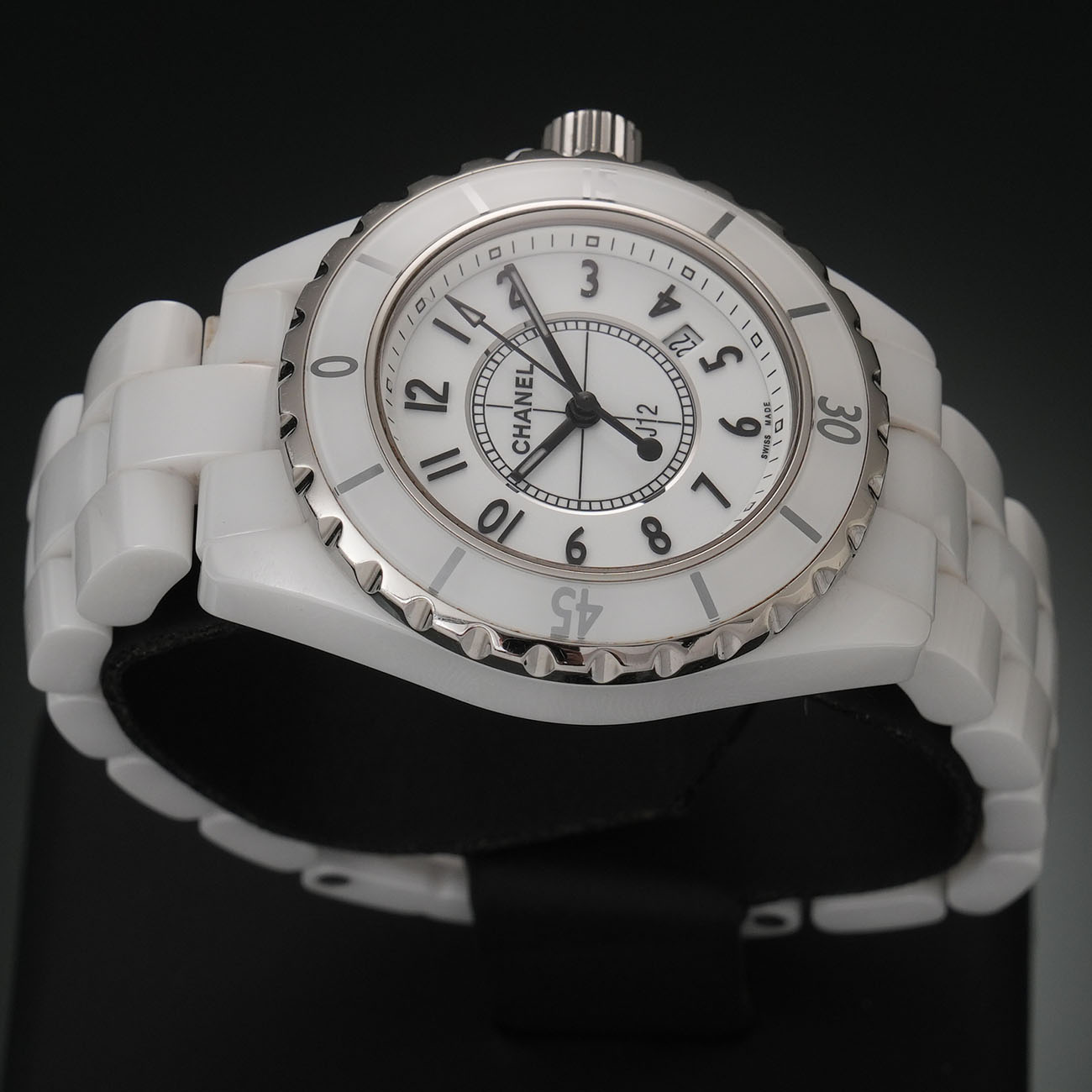 CHANEL(USED)샤넬 화이트세라믹 J12 워치 쿼츠 33mm H0968