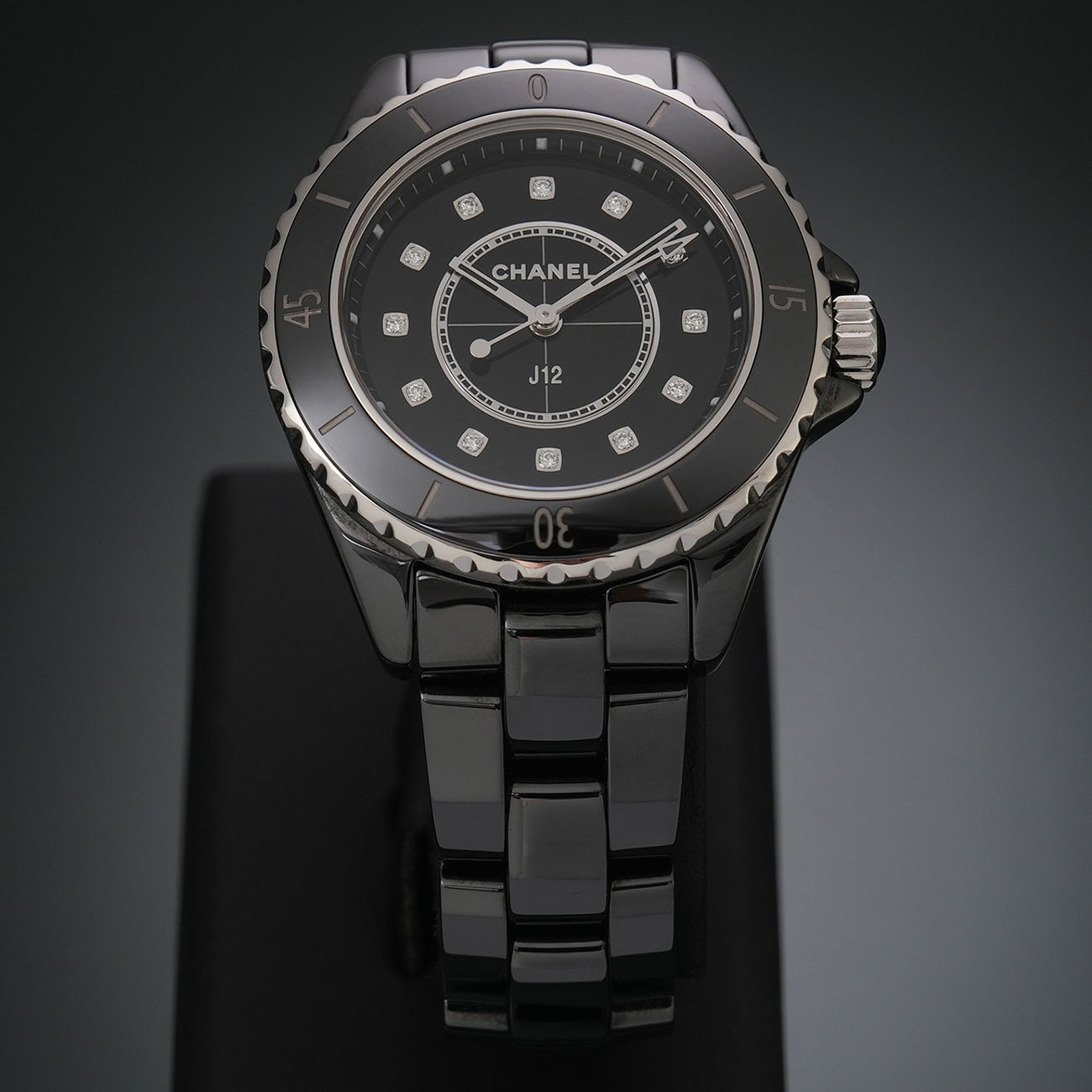 CHANEL(USED)샤넬 J12 블랙 세라믹 쿼츠 33mm