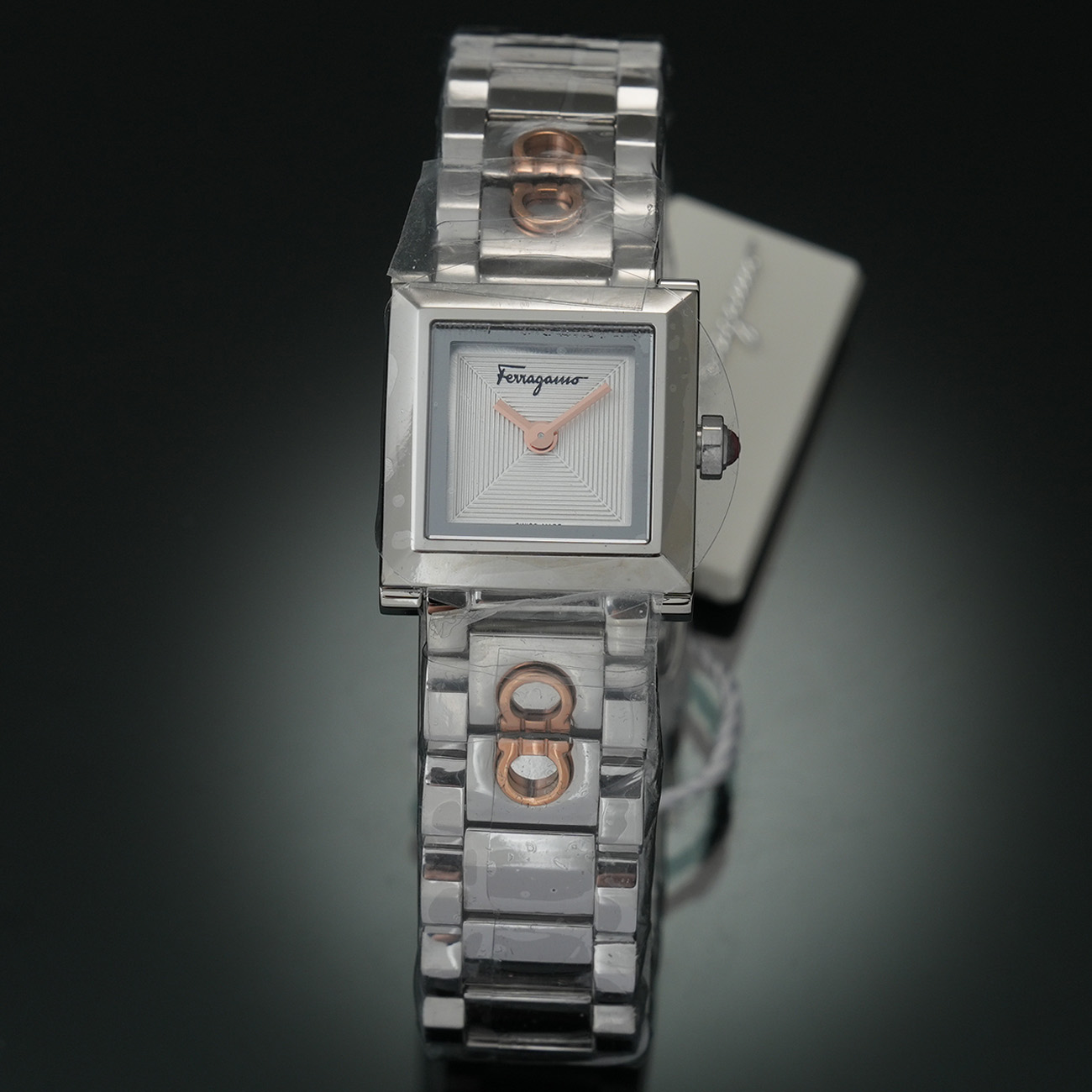 FERRAGAMO(USED)페라가모 스퀘어 스틸 워치 SFYC005