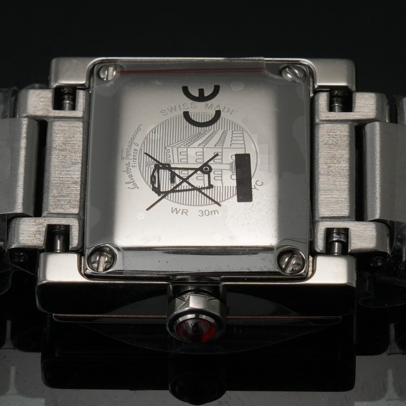 FERRAGAMO(USED)페라가모 스퀘어 스틸 워치 SFYC005