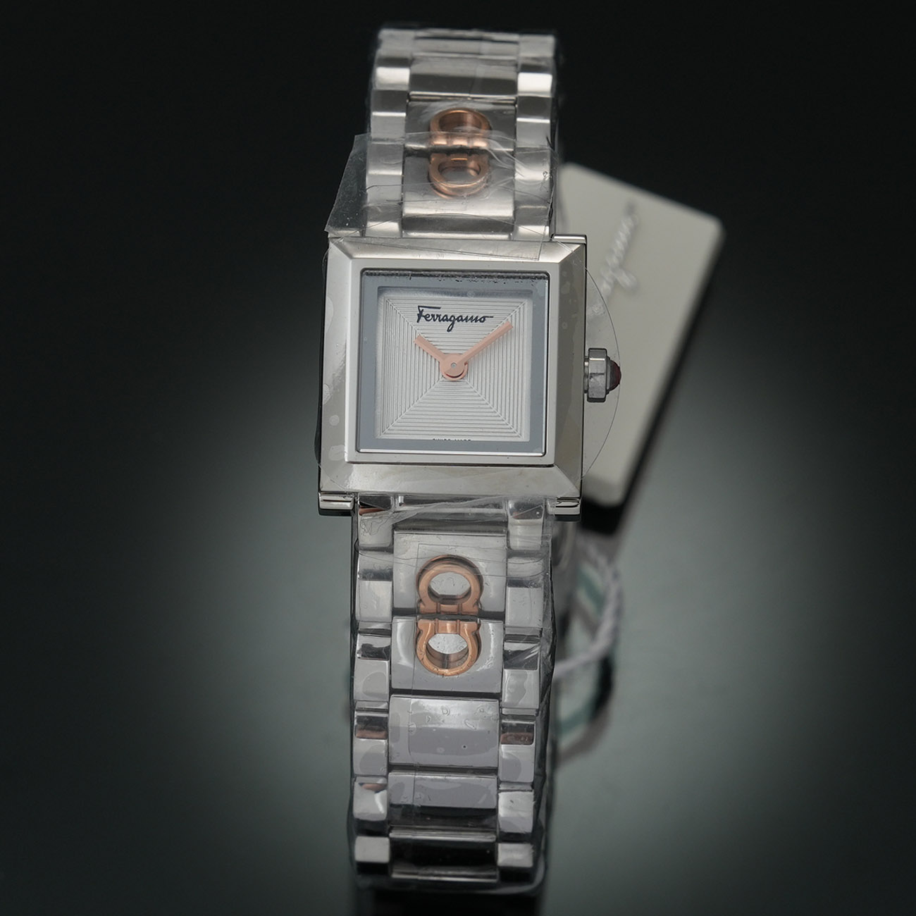 FERRAGAMO(USED)페라가모 스퀘어 스틸 워치 SFYC005