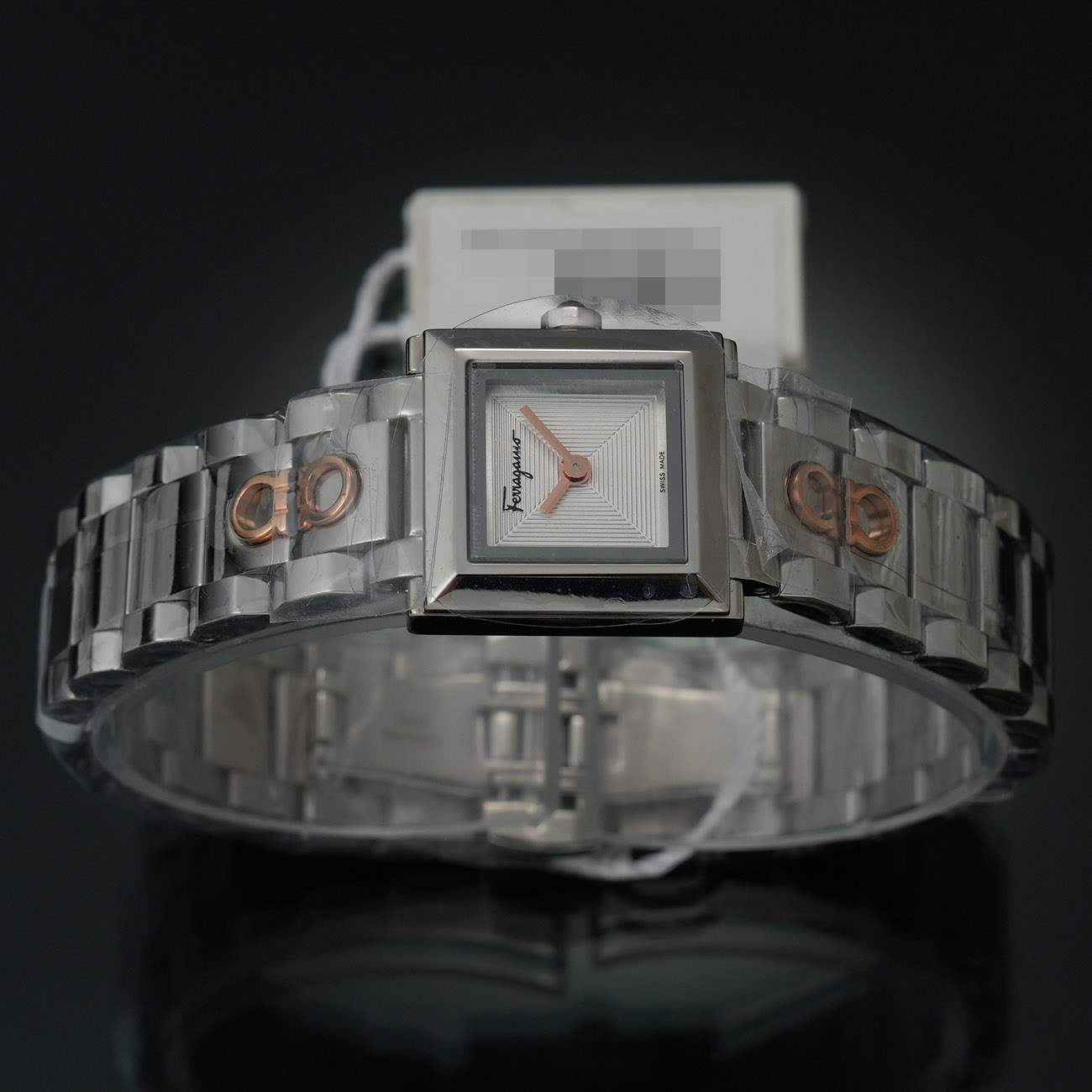 FERRAGAMO(USED)페라가모 스퀘어 스틸 워치 SFYC005