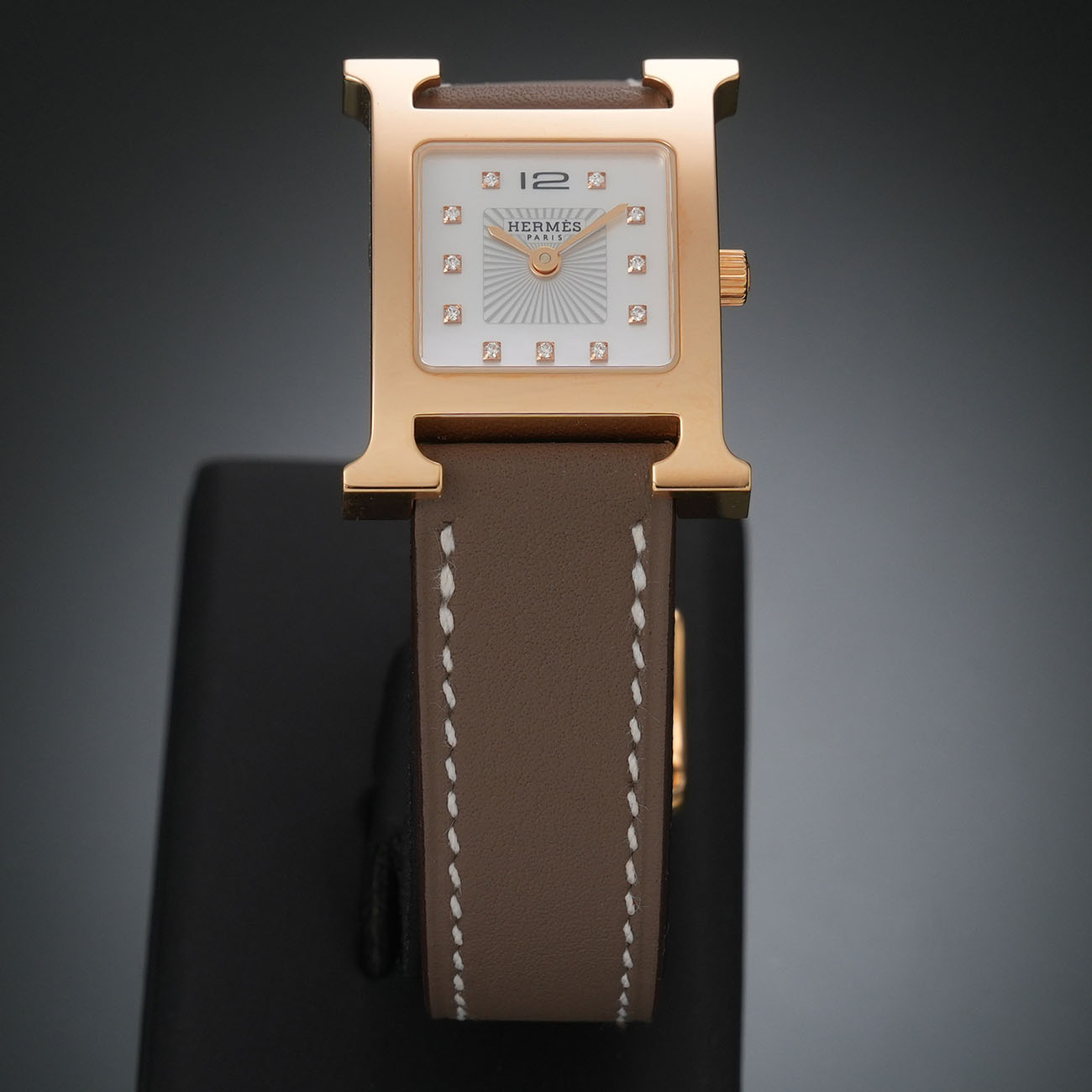 HERMES(USED)에르메스 H아워 스몰 HH1.202 에토프 금장