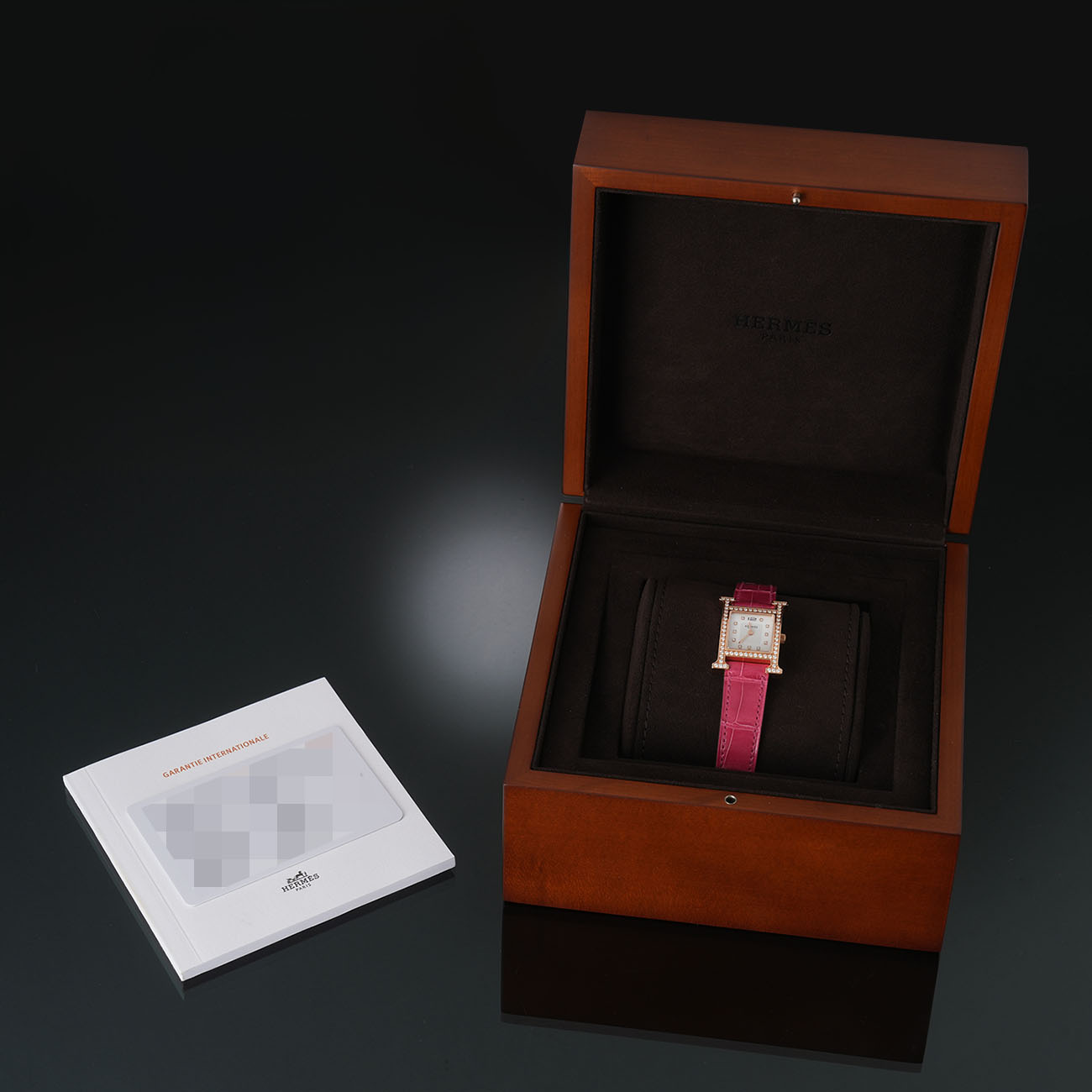 HERMES(USED)에르메스 H아워 다이아 골드 워치 HH1.271