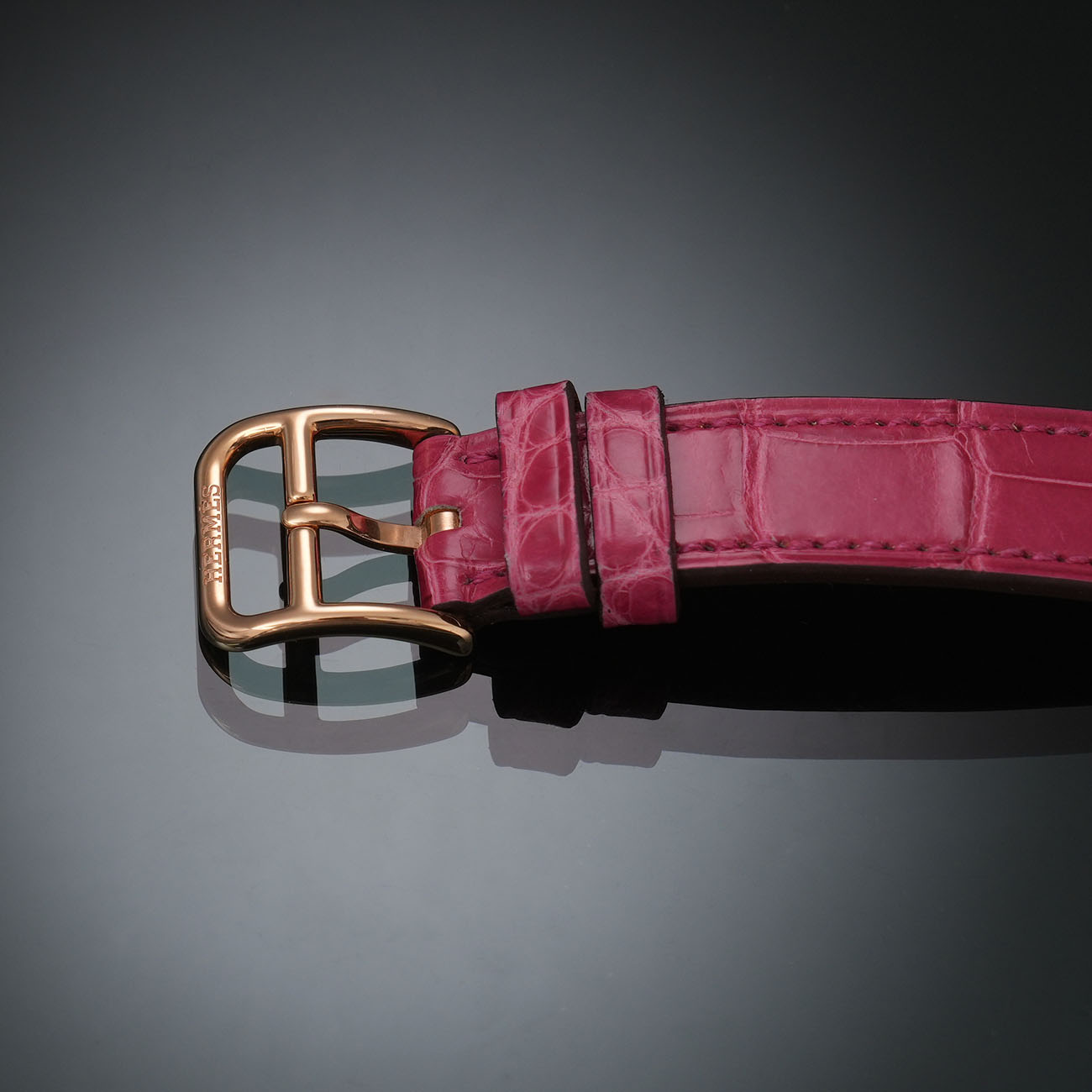 HERMES(USED)에르메스 H아워 다이아 골드 워치 HH1.271