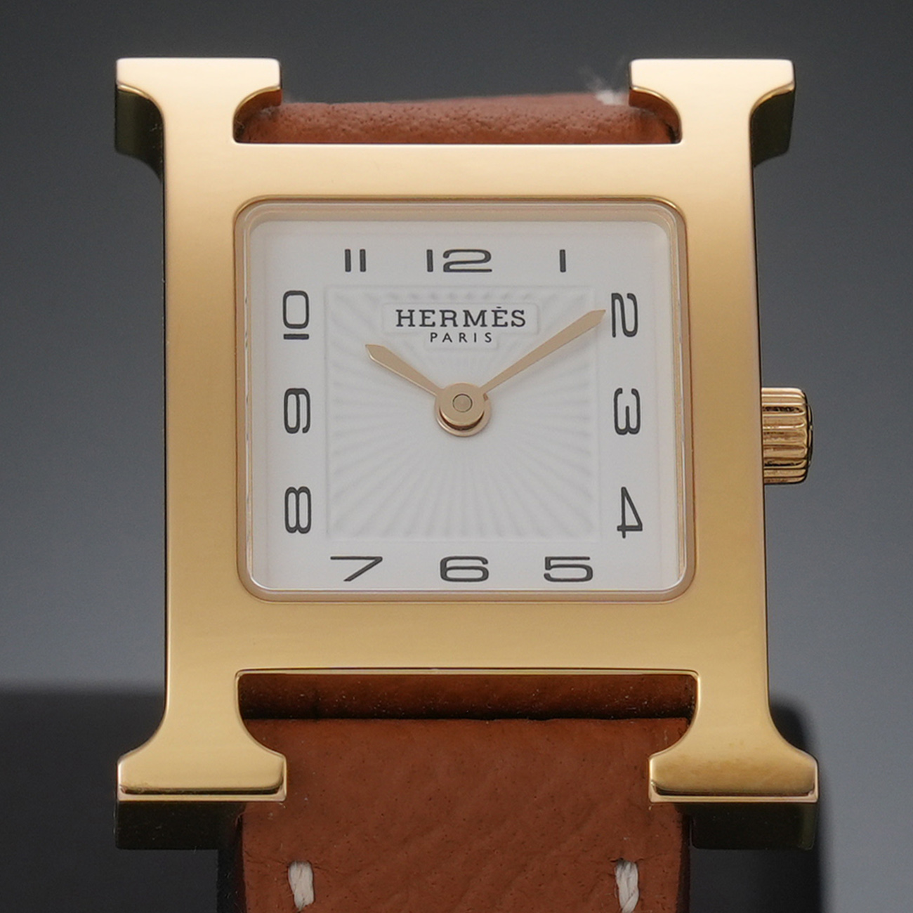 HERMES(USED)에르메스 H아워 골드 금장 HH1.201E