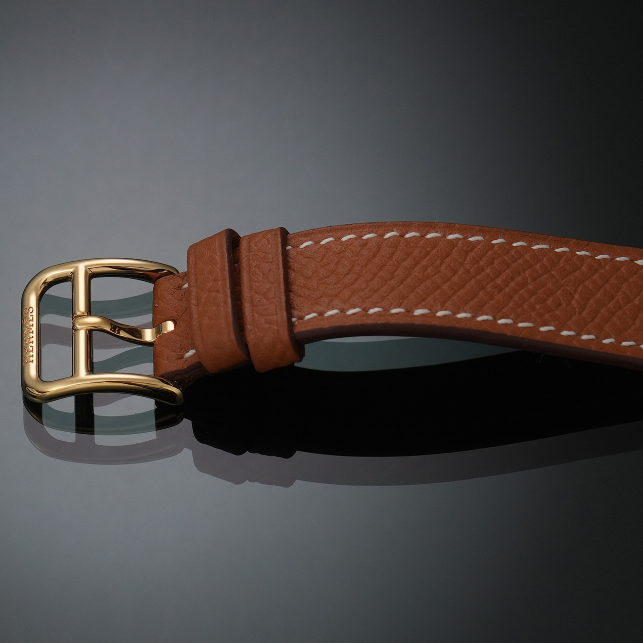 HERMES(USED)에르메스 H아워 골드 금장 HH1.201E