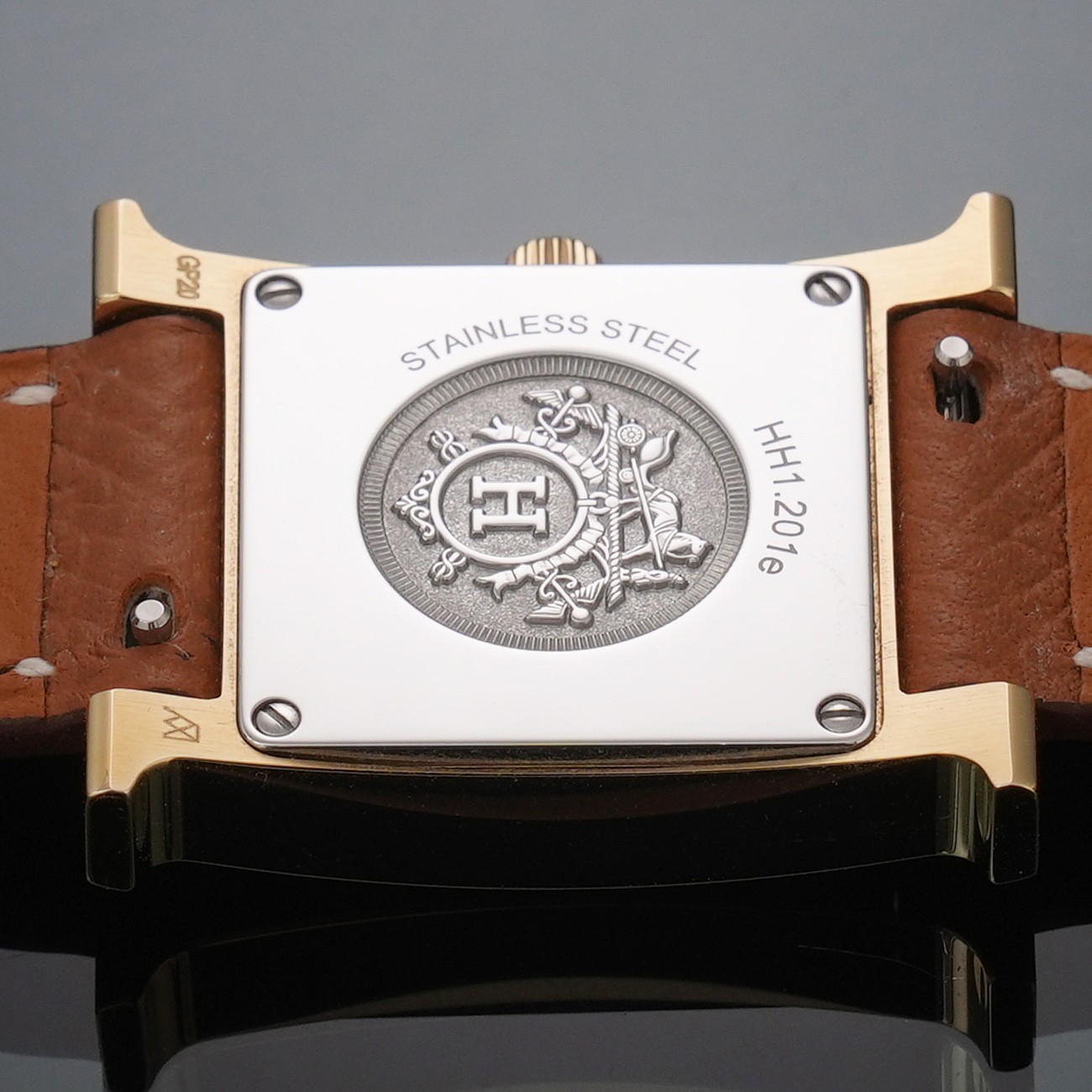 HERMES(USED)에르메스 H아워 골드 금장 HH1.201E