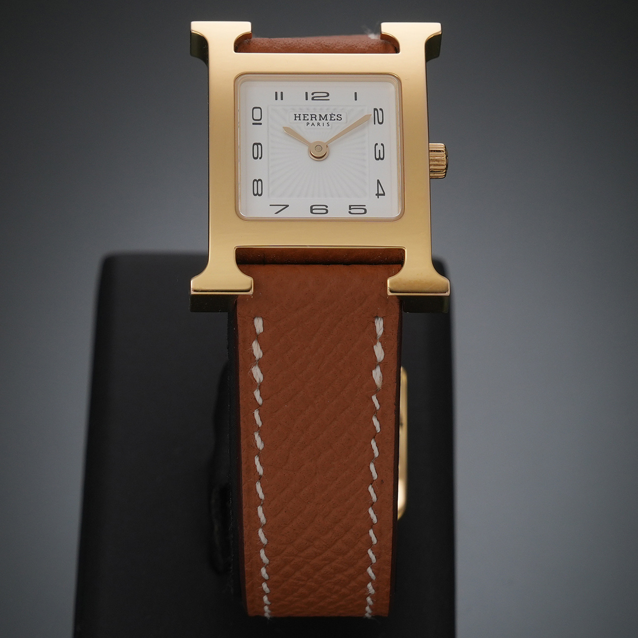 HERMES(USED)에르메스 H아워 골드 금장 HH1.201E