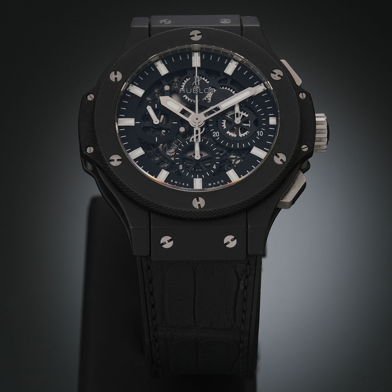 HUBLOT(USED)위블로 빅뱅 에어로 뱅 블랙 매직