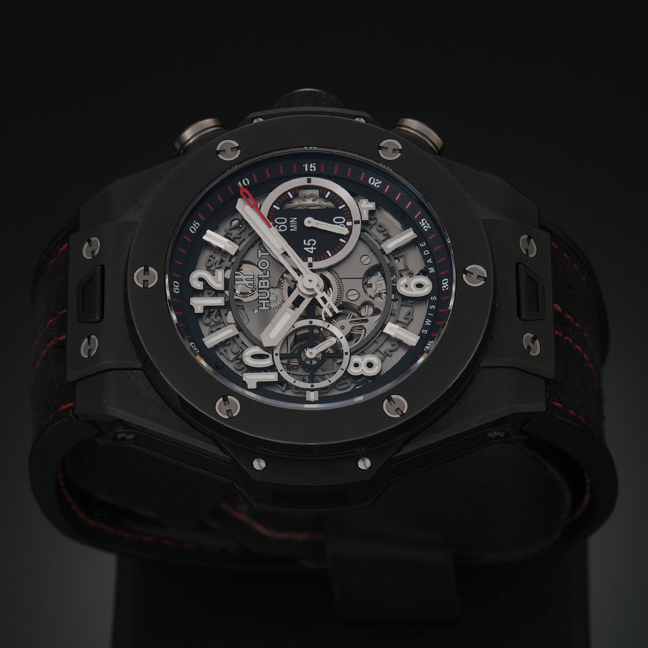 HUBLOT(USED)위블로 유니코 백뱅 블랙매직