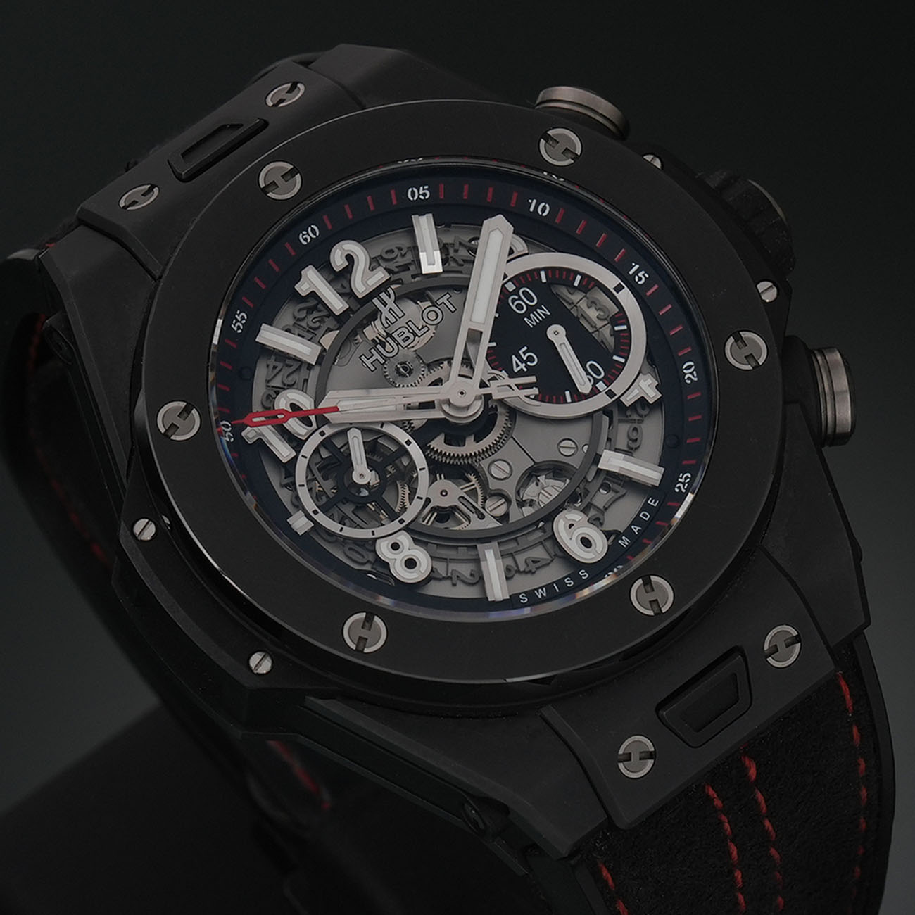 HUBLOT(USED)위블로 유니코 백뱅 블랙매직