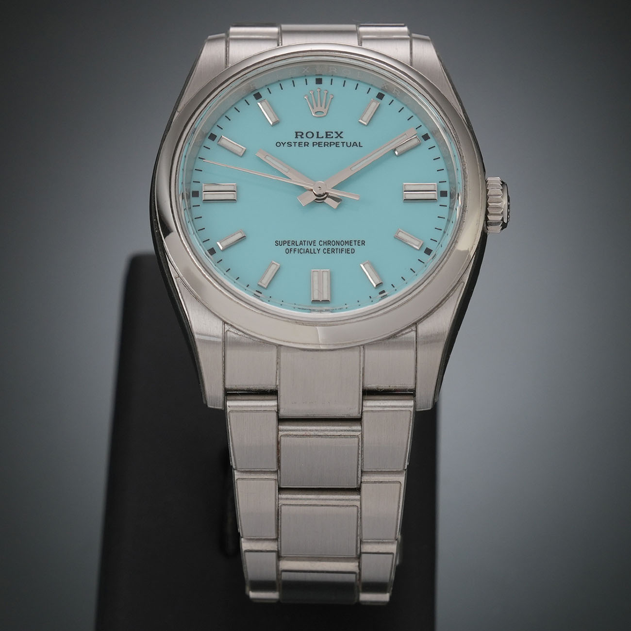 ROLEX(USED)롤렉스 오이스터 퍼페츄얼 터콰이즈 블루 126000