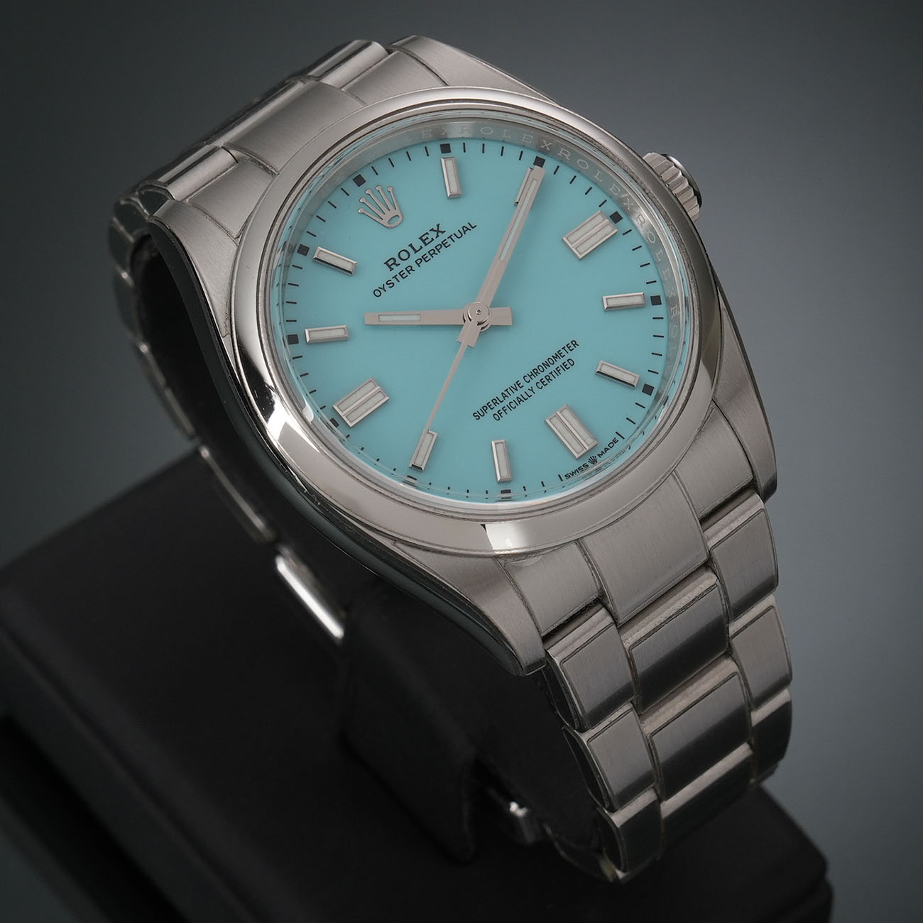 ROLEX(USED)롤렉스 오이스터 퍼페츄얼 터콰이즈 블루 126000