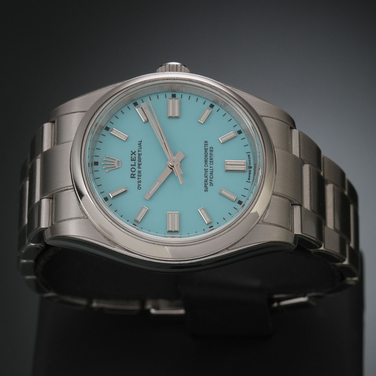 ROLEX(USED)롤렉스 오이스터 퍼페츄얼 터콰이즈 블루 126000