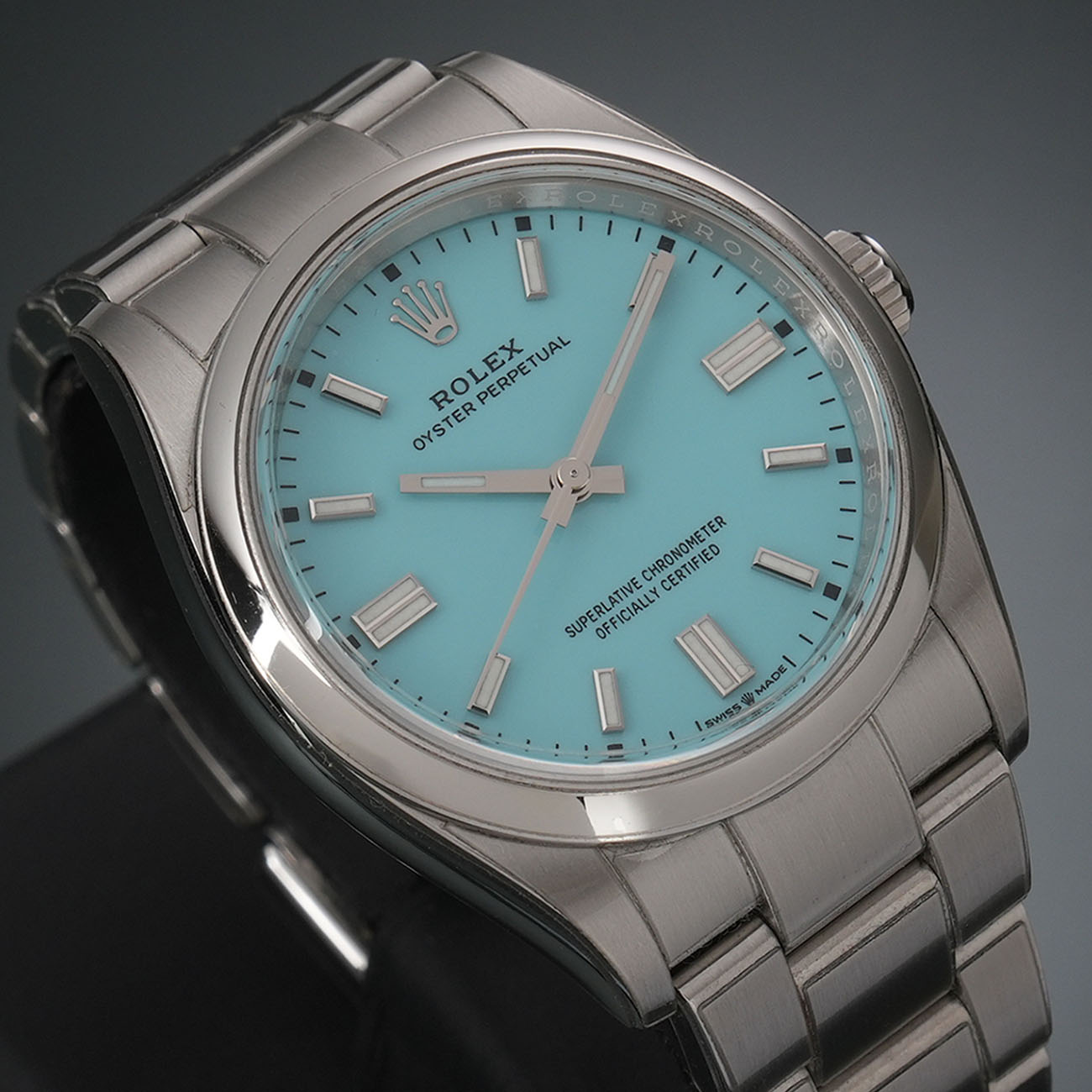 ROLEX(USED)롤렉스 오이스터 퍼페츄얼 터콰이즈 블루 126000