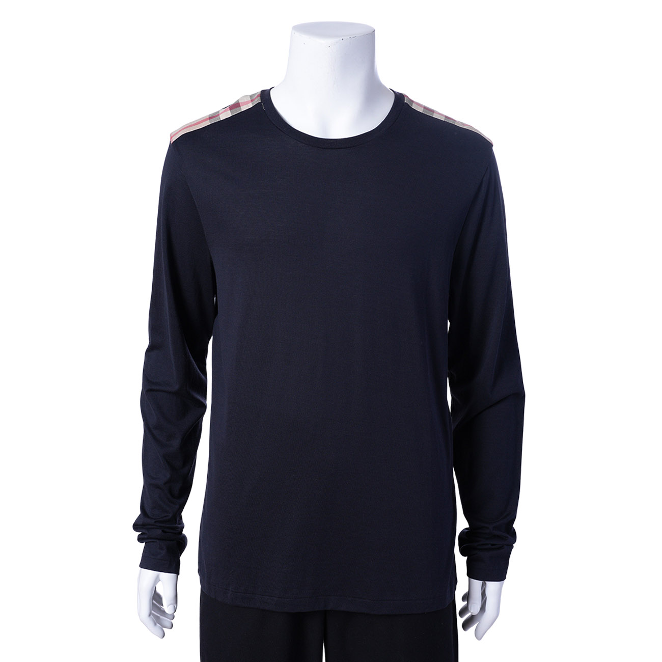BURBERRY(USED)버버리 3668000 시스루 라운드 티 # L