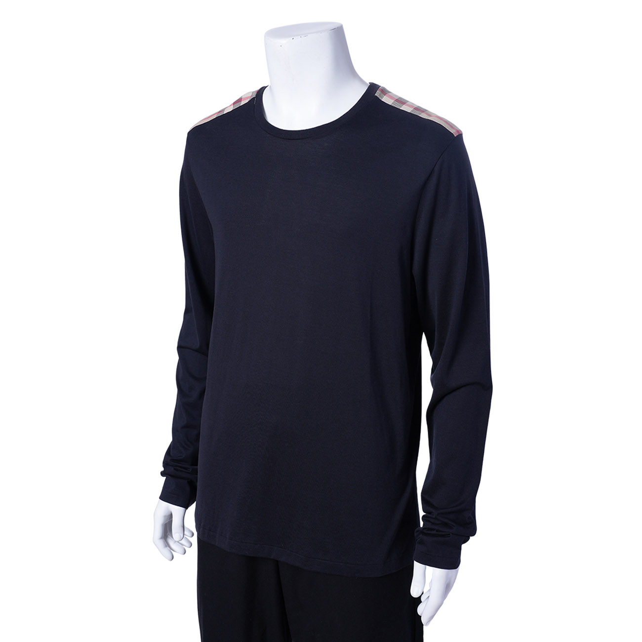 BURBERRY(USED)버버리 3668000 시스루 라운드 티 # L