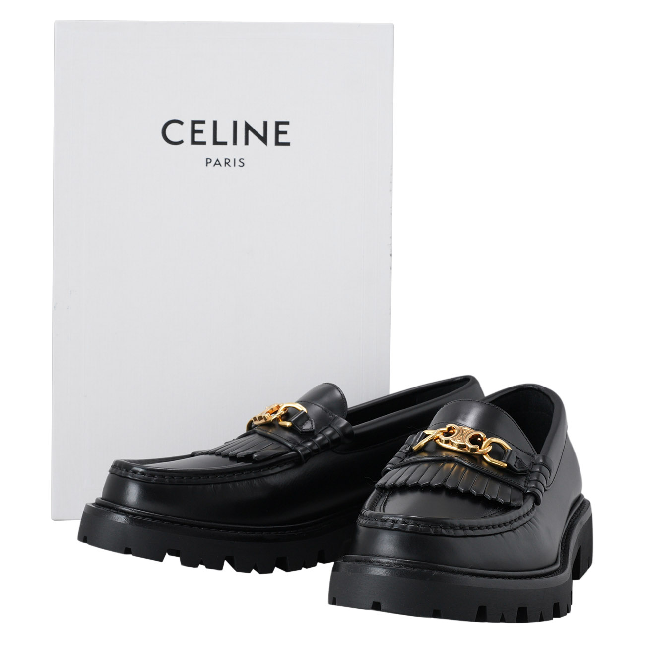 CELINE(USED)셀린느 트리옹프 체인 마가릿 로퍼 #38.5