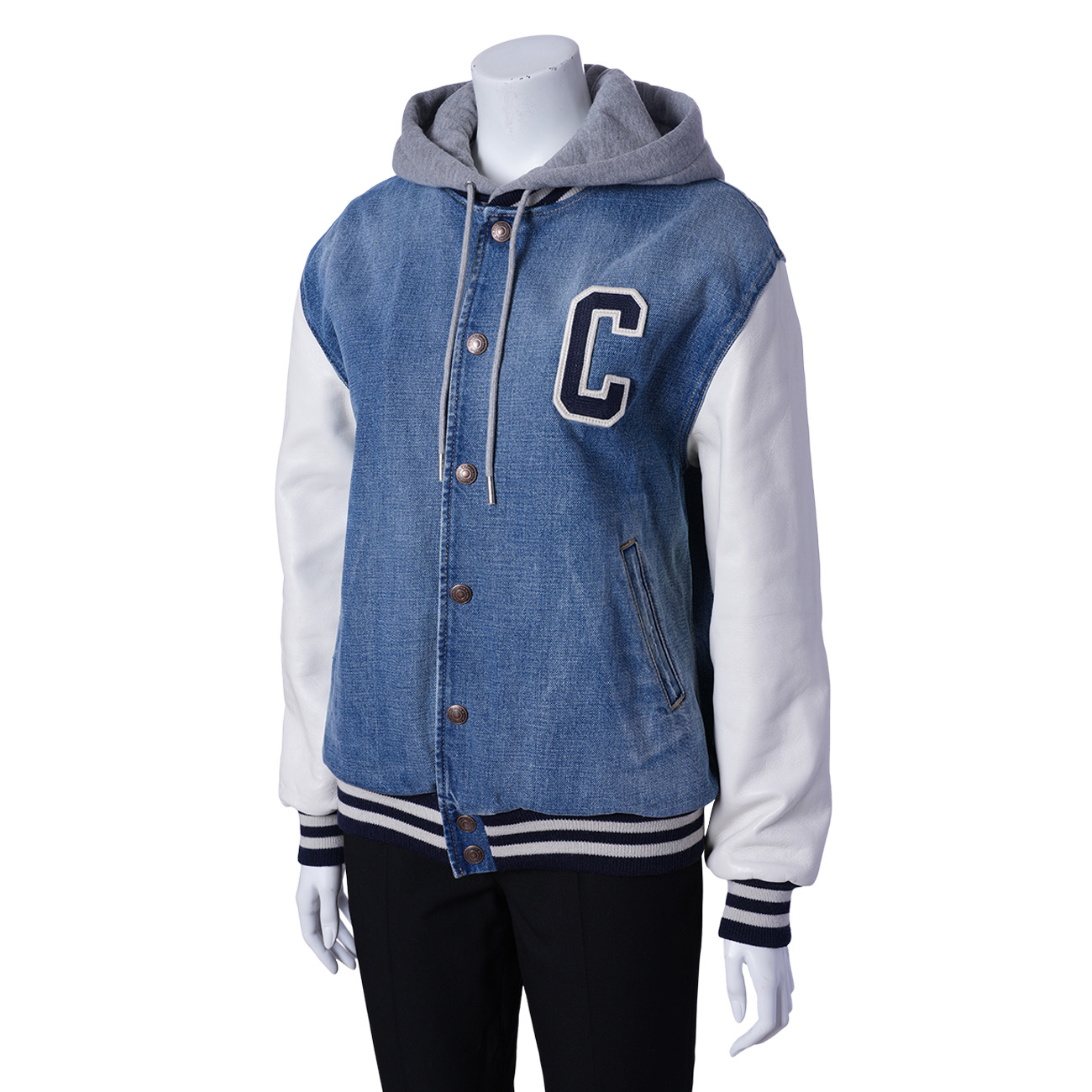 CELINE(USED)셀린느2Q563206T-08PI 피스모 워시 데님 후드 XS
